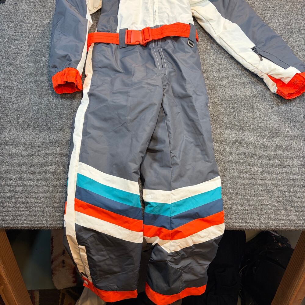 Tipsy Elves Ski Suit Snowsuit One Piece Snow Bib Santa Fe Shredder Youth Large - Picture 2 of 10